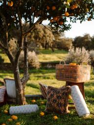 Handmade Reversible Outdoor Cushion Laura - thumbnail 2