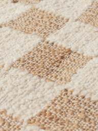 Hand-Woven Wool Low-Pile Rug Check - thumbnail 2