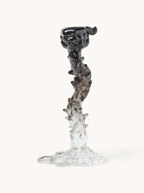 Glass Candle Holder Drip - image 1