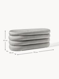 Velvet Upholstered Bench Alto with Storage Space - thumbnail 9