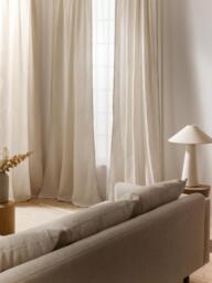 Muslin Sheer Rod Pocket Curtains Malvina, Set of 2, W 130 cm - thumbnail 8
