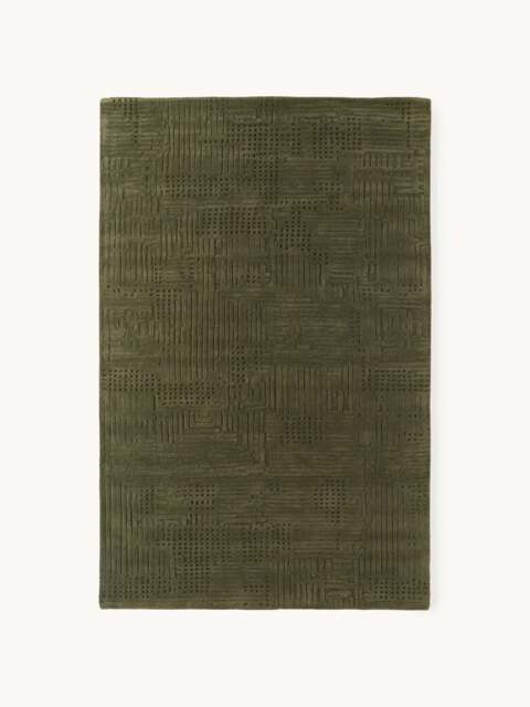 High-Low Wool Rug Merima, Hand-Tufted