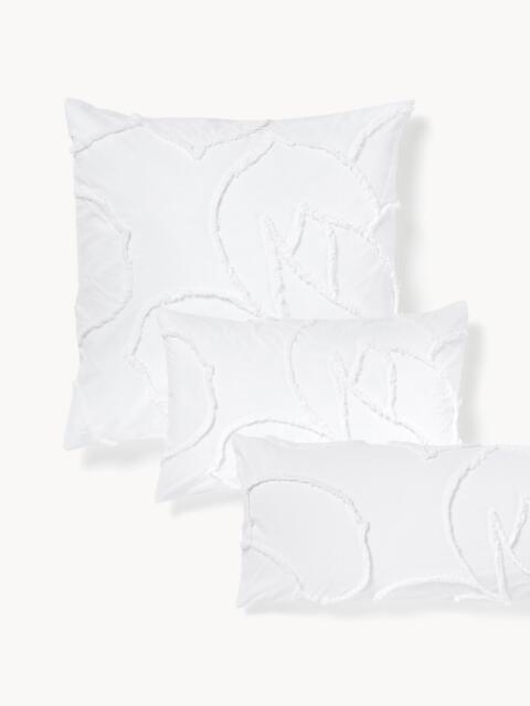 Cotton Percale Pillowcase Madeline with Tufted Design