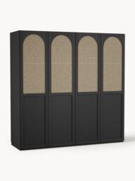 Modular Hinged Door Wardrobe Jeanne, 200 cm Wide, in various sizes