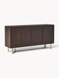 Mango Wood Sideboard Luca with Herringbone Pattern - thumbnail 6