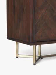 Mango Wood Sideboard Luca with Herringbone Pattern - thumbnail 9