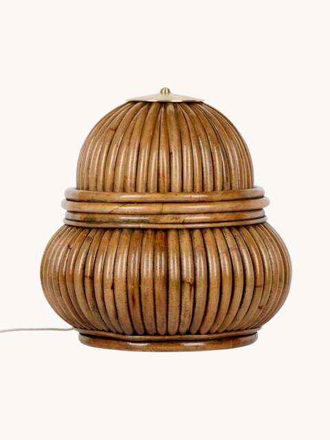 Small Rattan Floor Lamp Bohemian - image 1