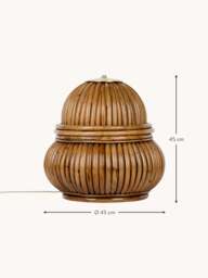 Small Rattan Floor Lamp Bohemian - thumbnail 8