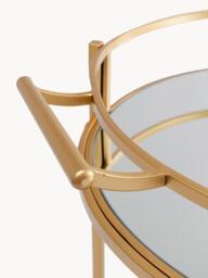 Round Serving Trolley Emilia with Mirrored Glass Shelves - thumbnail 6