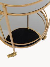 Round Serving Trolley Emilia with Mirrored Glass Shelves - thumbnail 9