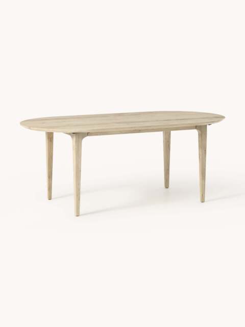 Oval Oak Wood Dining Table Archie, 200 x 100 cm - image 1