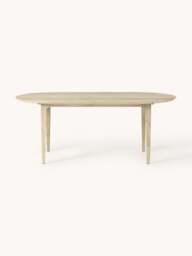Oval Oak Wood Dining Table Archie, 200 x 100 cm - thumbnail 2