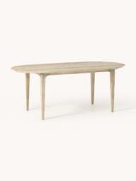 Oval Oak Wood Dining Table Archie, 200 x 100 cm