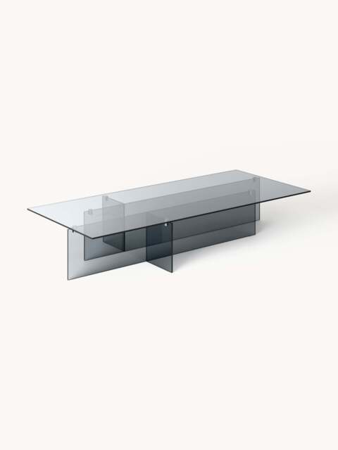 Large Glass Coffee Table Anouk, W 160 cm - image 1