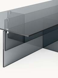 Large Glass Coffee Table Anouk, W 160 cm - thumbnail 4