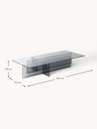 Large Glass Coffee Table Anouk, W 160 cm - thumbnail 8