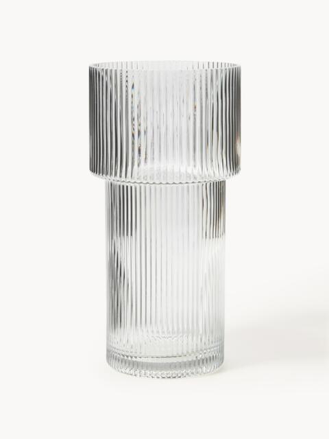 Glass Vase Lija with Ribbed Surface, H 30 cm - image 1