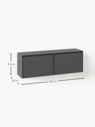 Wall-Mounted Fold Out Shoe Cabinet Shea with Ribbed Front - thumbnail 9