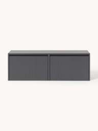 Wall-Mounted Fold Out Shoe Cabinet Shea with Ribbed Front - thumbnail 2