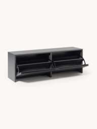 Wall-Mounted Fold Out Shoe Cabinet Shea with Ribbed Front - thumbnail 4