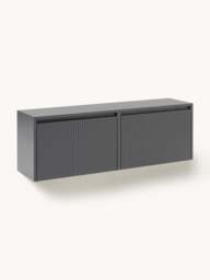 Wall-Mounted Fold Out Shoe Cabinet Shea with Ribbed Front - thumbnail 1