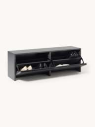 Wall-Mounted Fold Out Shoe Cabinet Shea with Ribbed Front - thumbnail 5