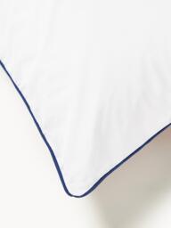Checked Cotton Percale Duvet Cover Scarlet with Piping - thumbnail 8