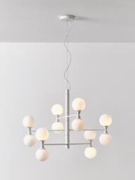 Large Pendant Light Grover with Opal Glass Balls - thumbnail 4
