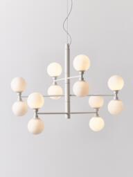 Large Pendant Light Grover with Opal Glass Balls - thumbnail 3
