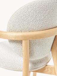 Wooden Dining Chair Maia with Bouclé Upholstery - thumbnail 7