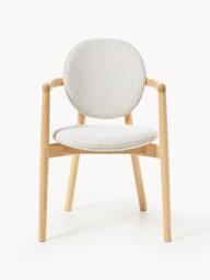 Wooden Dining Chair Maia with Bouclé Upholstery - thumbnail 2