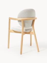 Wooden Dining Chair Maia with Bouclé Upholstery - thumbnail 4