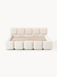 Upholstered Bouclé Bed Tayla with Storage Space - thumbnail 4