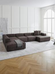 Leather Corner Chaise Module Lennon - thumbnail 2