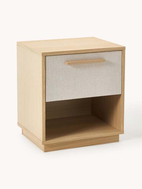 Wooden Bedside Table Wisp with Upholstered Front - image 1