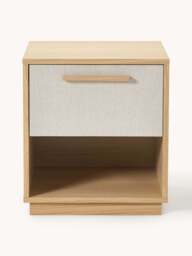 Wooden Bedside Table Wisp with Upholstered Front - thumbnail 3