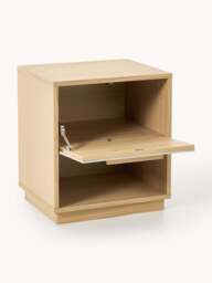 Wooden Bedside Table Wisp with Upholstered Front - thumbnail 2