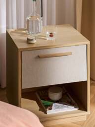 Wooden Bedside Table Wisp with Upholstered Front - thumbnail 9