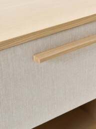 Wooden Bedside Table Wisp with Upholstered Front - thumbnail 6