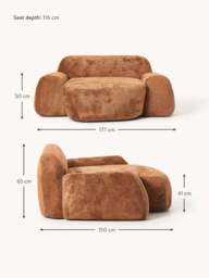 XL Teddy Bouclé Lounge Chair Wolke - thumbnail 9