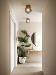 Small Glass Ceiling Lamp Orbiform - thumbnail 2