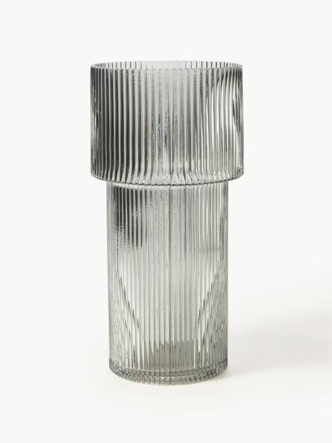 Glass Vase Lija with Ribbed Surface, H 30 cm - image 1