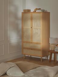 Small Wardrobe Aries with Viennese Wickerwork, 2-doors - thumbnail 2