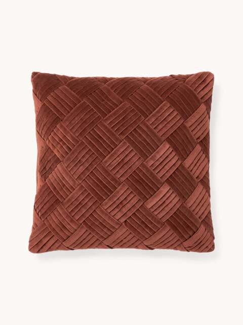 Velvet Cushion Cover Sina with Woven Pattern - image 1