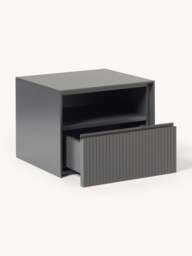 Wall-Mounted Bedside Table Shea with Ribbed Front - thumbnail 3