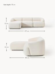 Modular Bouclé Corner Sofa Sofia (3-seater) - thumbnail 8