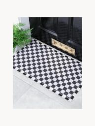 Washable Doormat Black Check - thumbnail 2