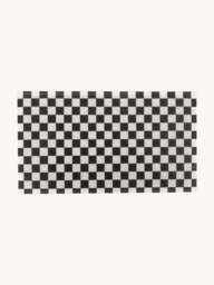 Washable Doormat Black Check - thumbnail 1