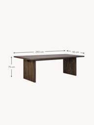 Oak Wood Dining Table Emmett, 240 x 95 cm - thumbnail 5