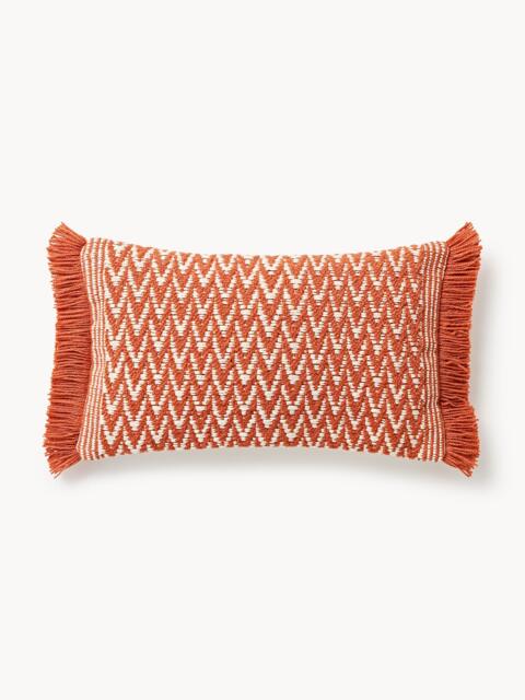 Outdoor Cushion Cover Suria with Woven Pattern and Fringes - image 1